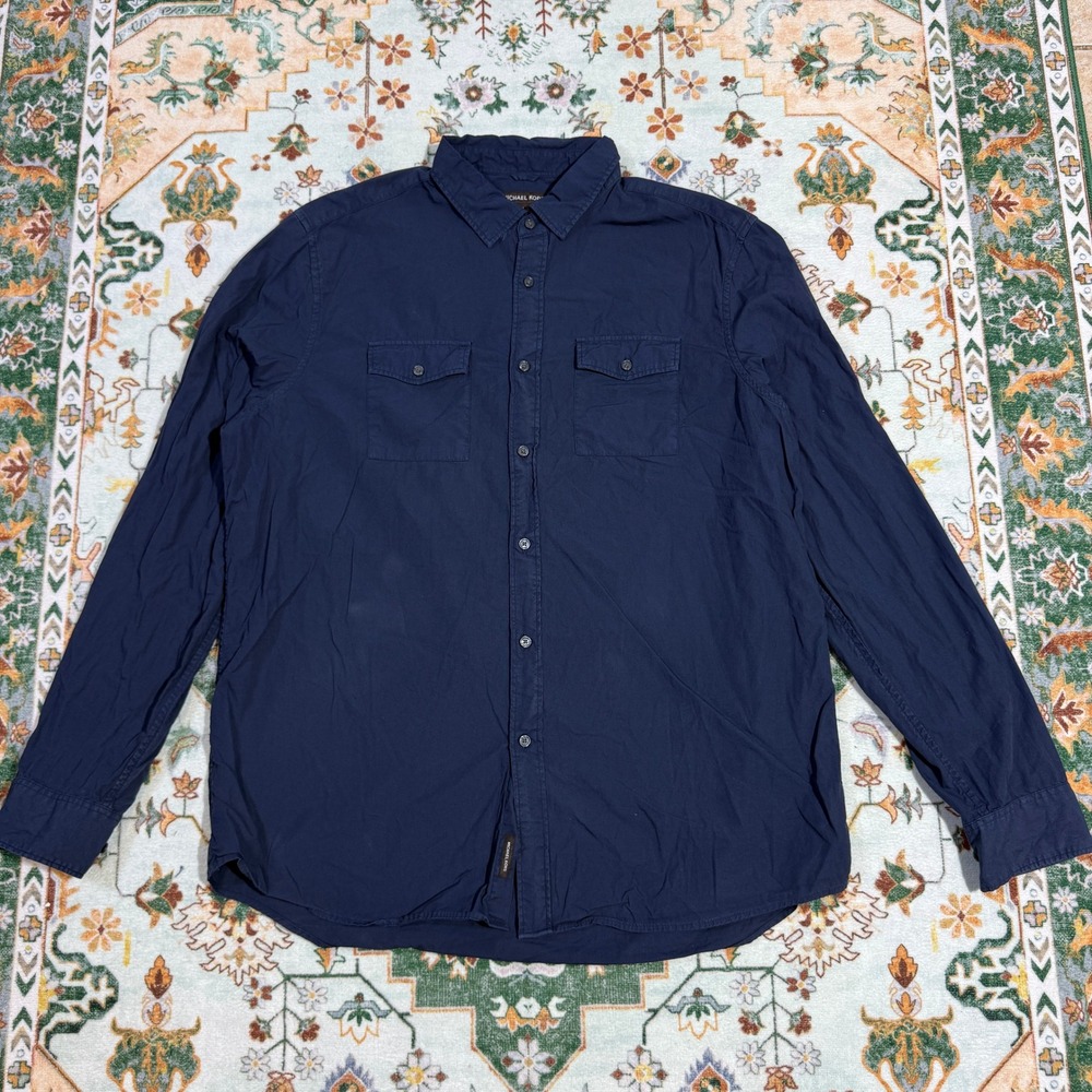 Michael Kors Menswear Long Sleeve Button Up‎ Shirt Two Pocket Design